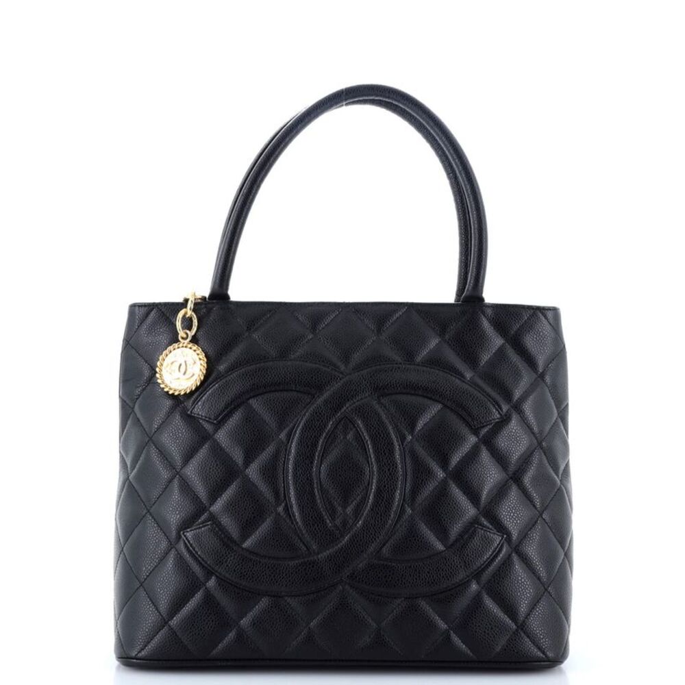 CHANEL Black Quilted Tote Bag